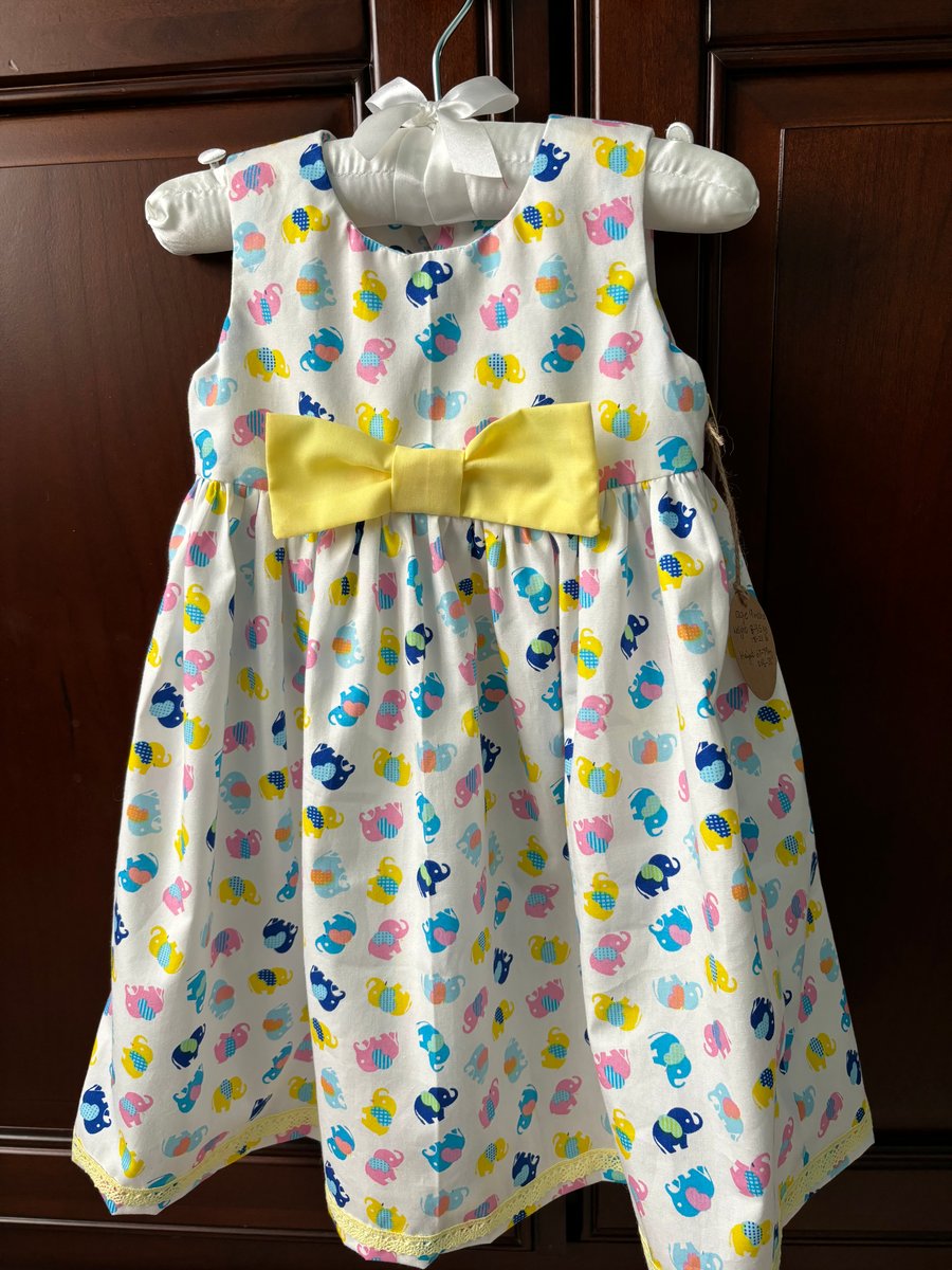 Elephant Print Baby Dress
