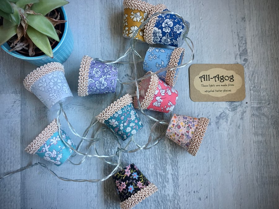 Mini Lampshade Fairy Lights - Liberty fabric - Ditsy Florals
