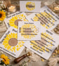 Sunflower Wedding Menu Card.  Rustic Wedding Food Menu. Garden Wedding - Image 2