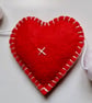 Red Felt Hearts and White Felted Balls Garland Bunting - Home & Party Decoration - Image 4