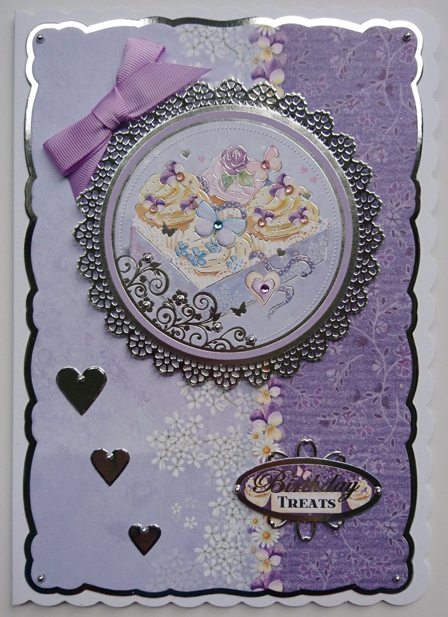 Birthday Cakes Card Birthday Treats Box of Boutique Cupcakes