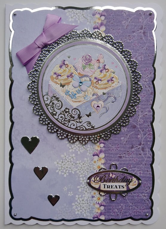 Birthday Cakes Card Birthday Treats Box of Boutique Cupcakes