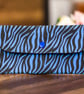 Handmade Coin Purse, Wallet Card Holder, Mini Wallet-Blue Abstract Design-CP52