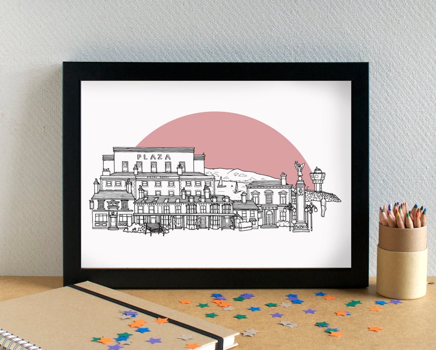 Waterloo Merseyside Skyline Art Print
