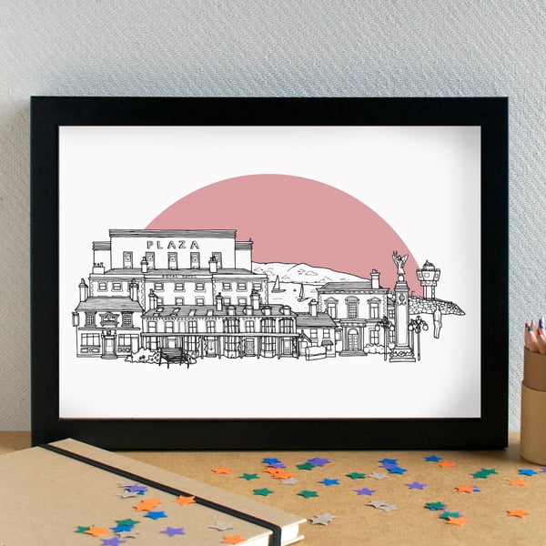 Waterloo Merseyside Skyline Art Print