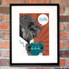 Schnauzer gift for coffee lovers - Schnauzer gift for him - Schnauzer wall art