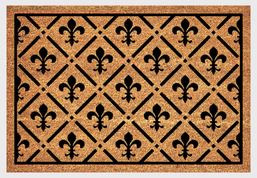 Fleur de Lis Door Mat - Fleur de Lys Welcome Mat - 3 Sizes