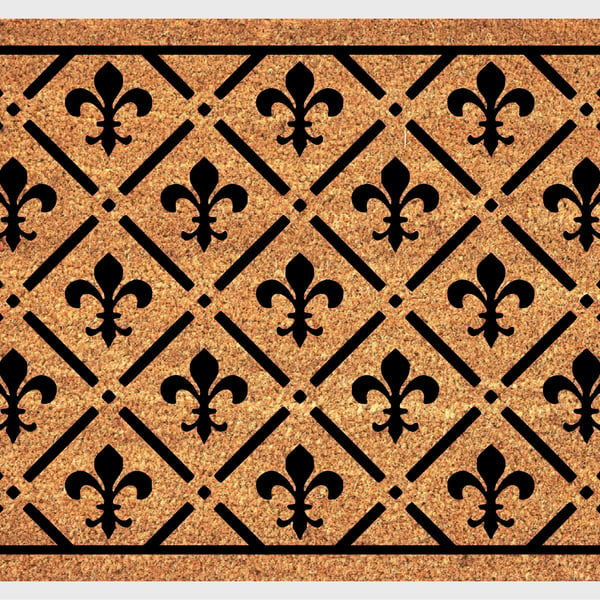 Fleur de Lis Door Mat - Fleur de Lys Welcome Mat - 3 Sizes