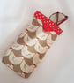 Snap pouch glasses case: chickens with red.