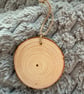 Hand-painted Goose illustration on wooden disck, Xmas tree decoration, - Image 3