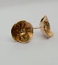 Gold Welsh Poppy Earrings: 9ct Gold with Sterling Silver - Image 4