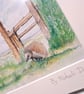 Watercolour print of a Southdowns Sussex Hedgehog - Image 4