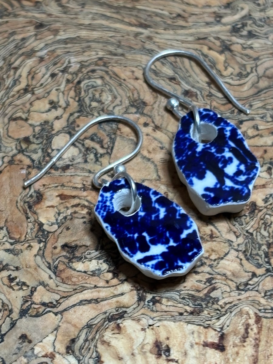 Handmade Drop Earrings, Ceramic, Unique Earrings, vintage, Christmas Gifts