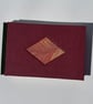 Maroon Book with Marbled Paper