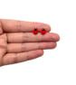 Tiny Ladybird Stud Earrings - Handmade - Image 3