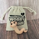 Worry worm pocket trinket for good luck and happiness to ease your worries