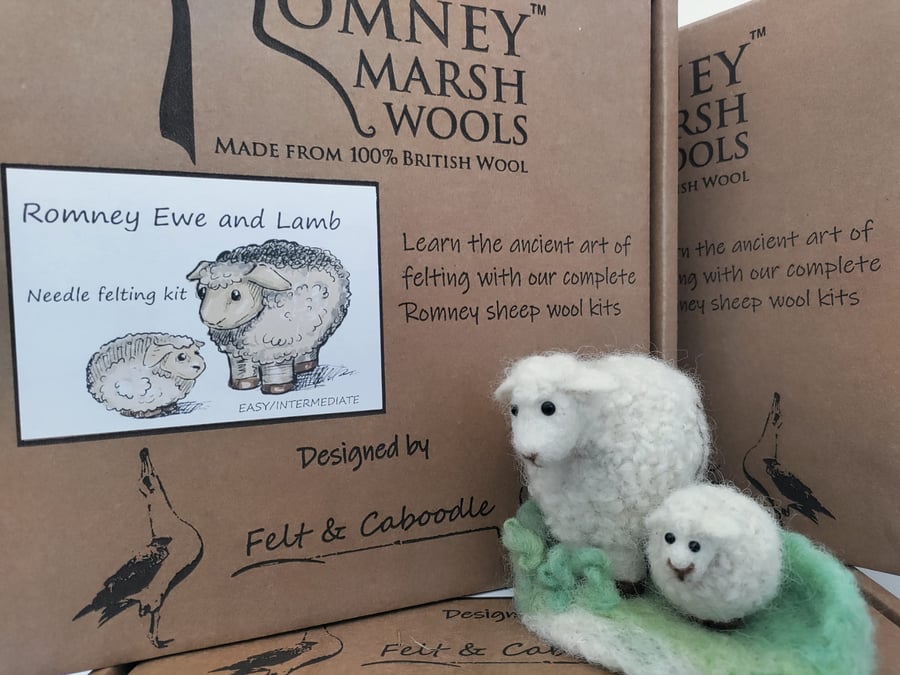 Needle felted Ewe and Lamb kit 