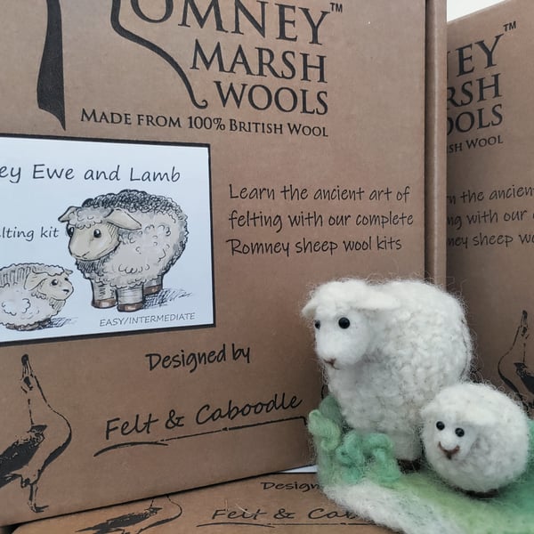 Needle felted Ewe and Lamb kit 