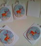 Christmas gift tags. Stag. Pack of 6 Christmas gift tags. Ref 489