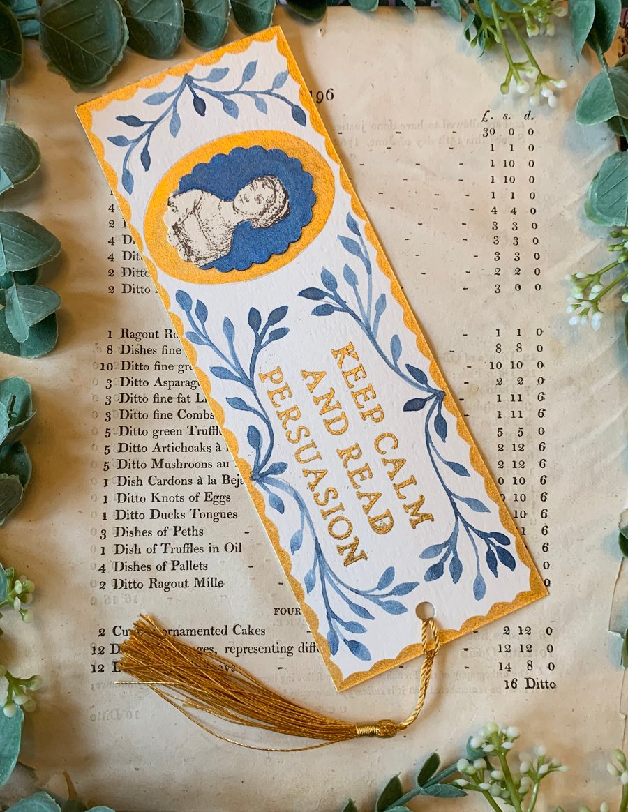 Keep Calm and Read Persuasion Handmade Jane Austen Bookmark
