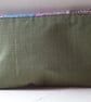 Textile art clutch bag with button and loop fastening  - Image 5