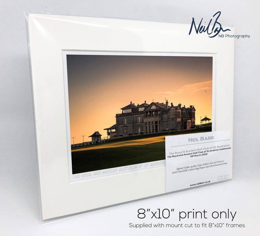 The Royal & Ancient Golf Club of St Andrews Fife - A5 (10" x 8") Unframed Print