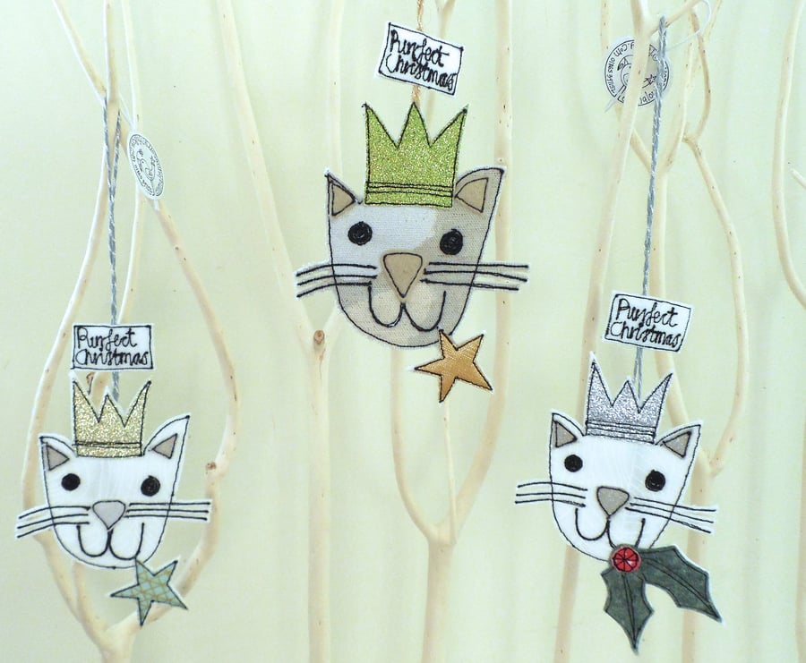 Purrfect Cat Christmas Decoration