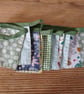 mini bunting handmade in a green floral theme. - Image 1
