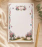 Butterfly Garden Lined Notepad - Floral Notes Pad - Shopping List Pad