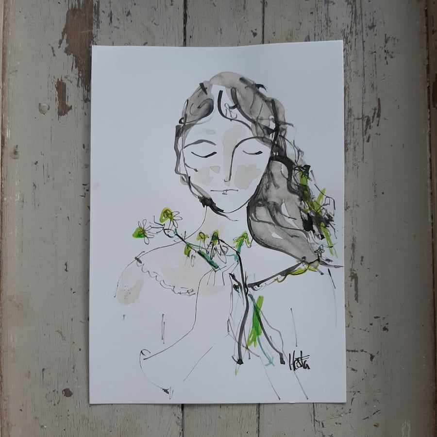 Original ink drawing not a print 