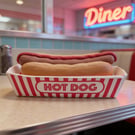 Handmade Air-Dry Clay Hot Dog - Home Diner BBQ Faux Food Decoration