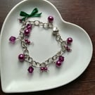 Swarovski Amethyst crystals and beads bracelet