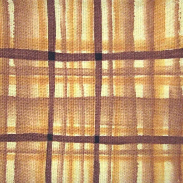 Gold and White Basket Weave Pattern Cotton Fat Quarter