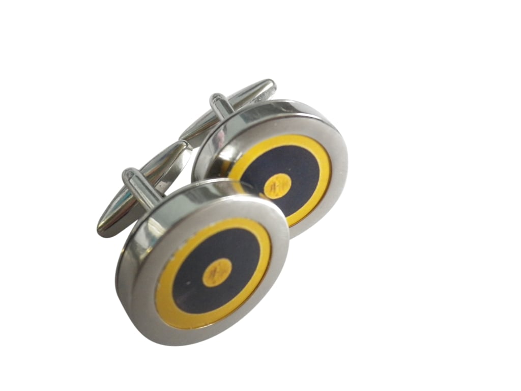 Yellow vintage vinyl LP cufflinks, free shipping, gift wrapped, super image, 123