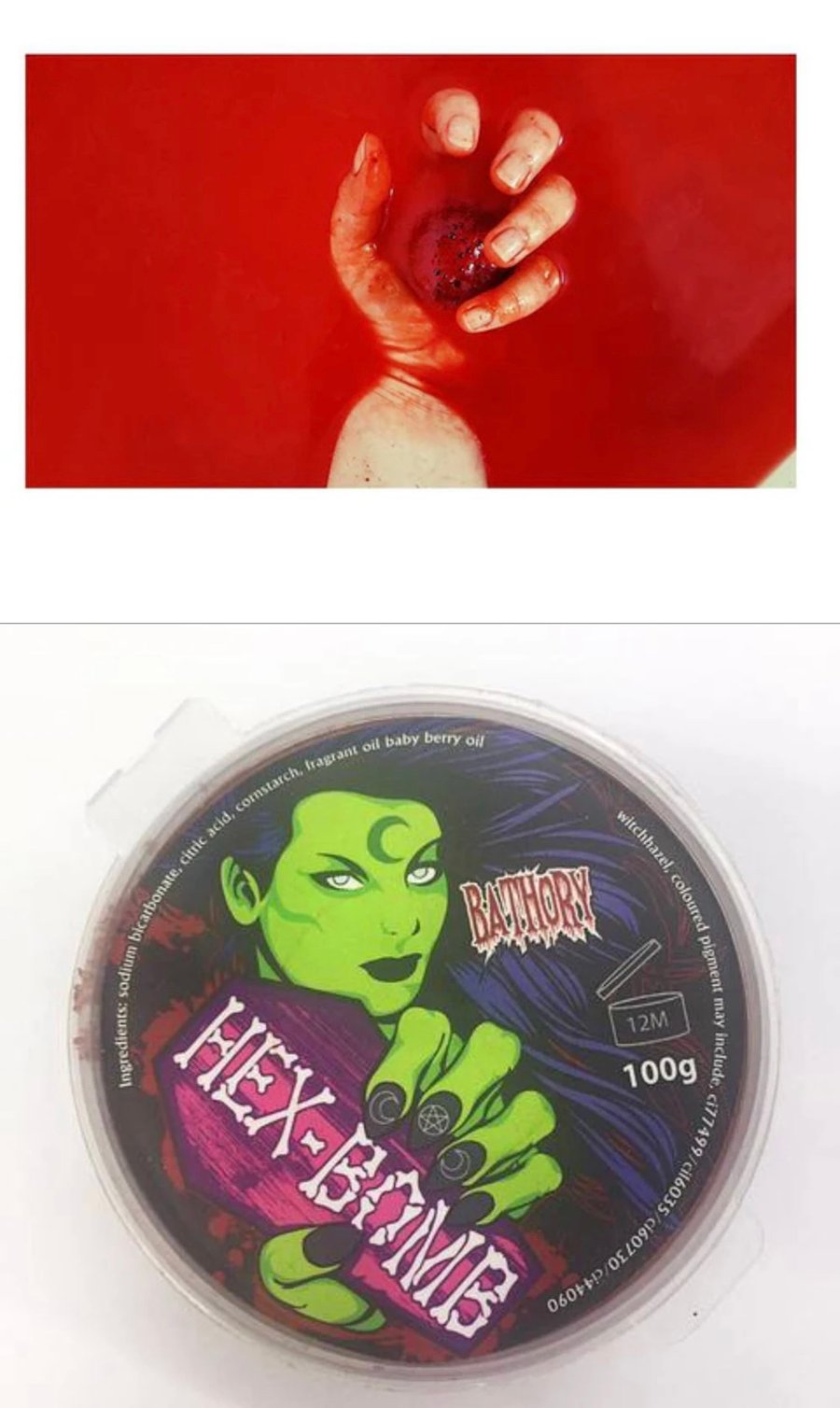 Bathory Hexbomb bathbomb original blood red 100g