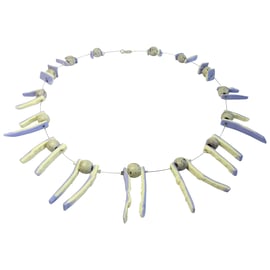 Necklace Back to the Tribal Range: Bone Inspired, Lilac by Cresta Ceramics