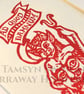 Ad Quod Damnum - Limited Edition Linoprint Devil - Tiny Print in Red - Image 3