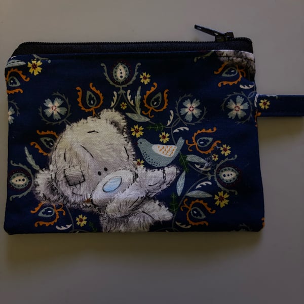 Handmade me to you tatty teddy coin purse, fully lined with zip closure 