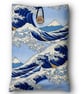 Great Wave Book Sleeve – Japanese Cotton Book Protector with Coconut Button