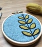 Plant Form Hand Embroidered Hoop Art - Image 1
