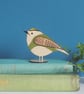 Standing Wooden Goldcrest Decoration - Hand Painted - Image 2