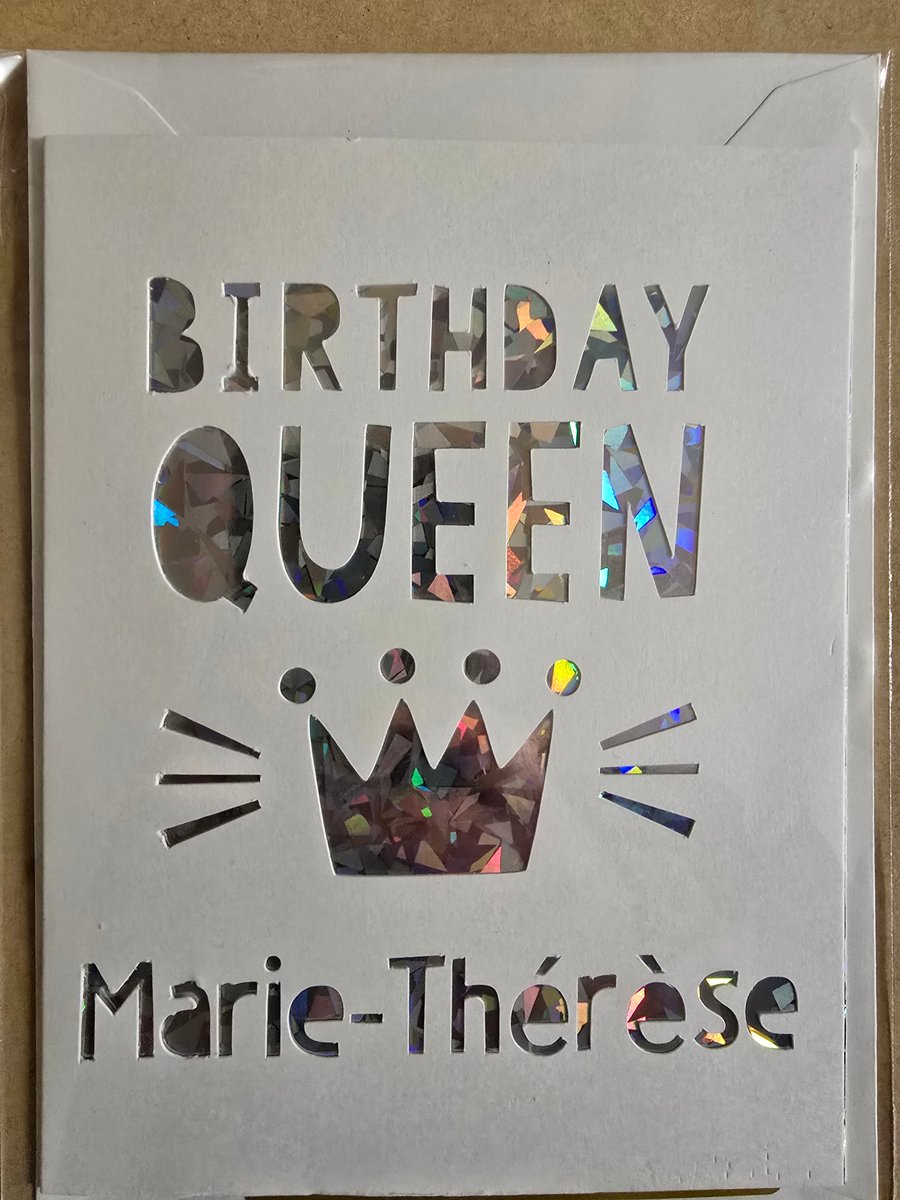 Birthday Queen Personalise Card