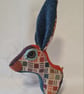 Faux hare head wall mount in harlequin Abraham Moon fabric - Image 2