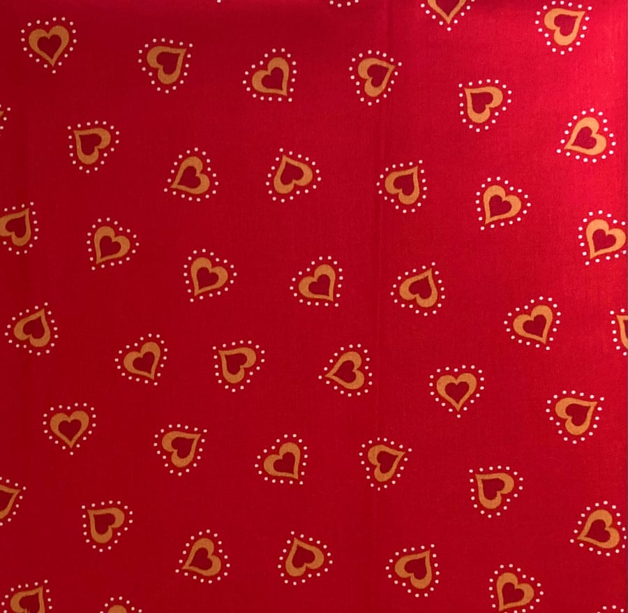 Half a Metre of Hearts Fabric