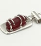 Handmade Sterling Silver Seaham Red Sea Glass Pendant Necklace, 20 Inch Chain - Image 1