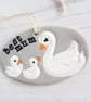 Swan and babies hanging decoration, Mother's Day gift - Image 3