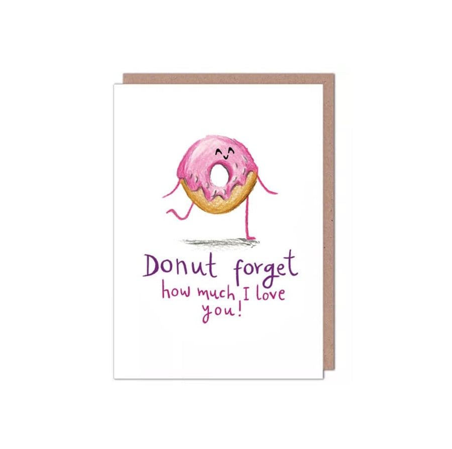 Donut Valentines Birthday Anniversary Card