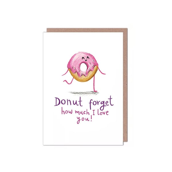 Donut Valentines Birthday Anniversary Card
