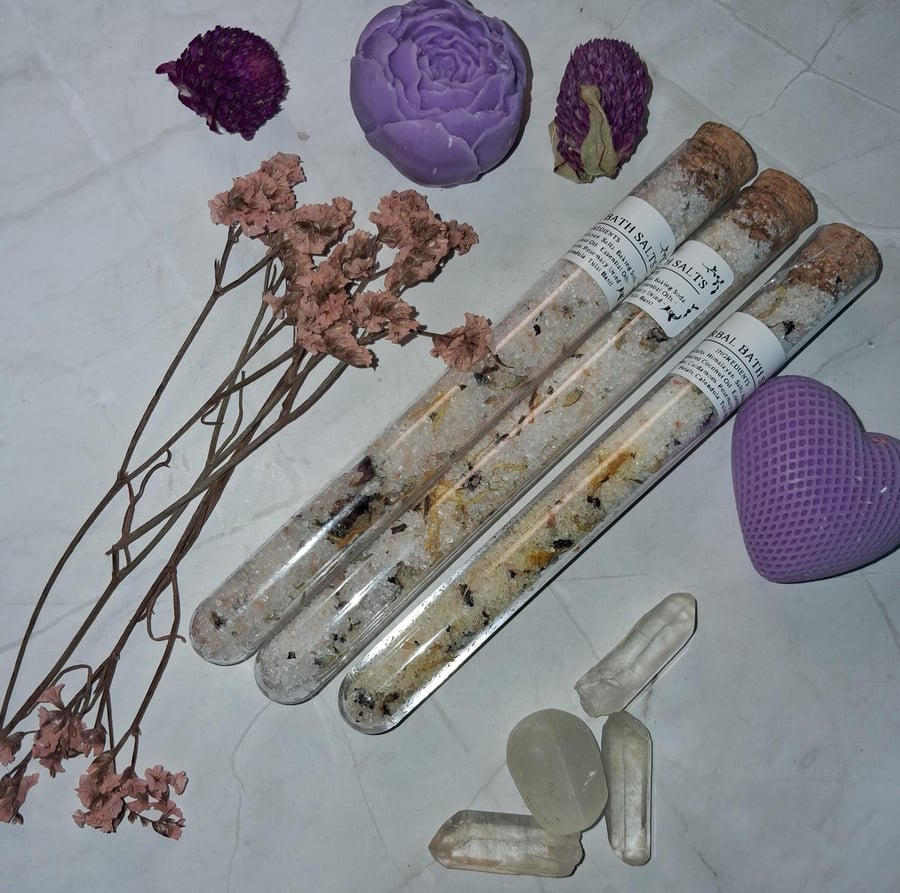 Herbal Bath Salts in a Test Tube