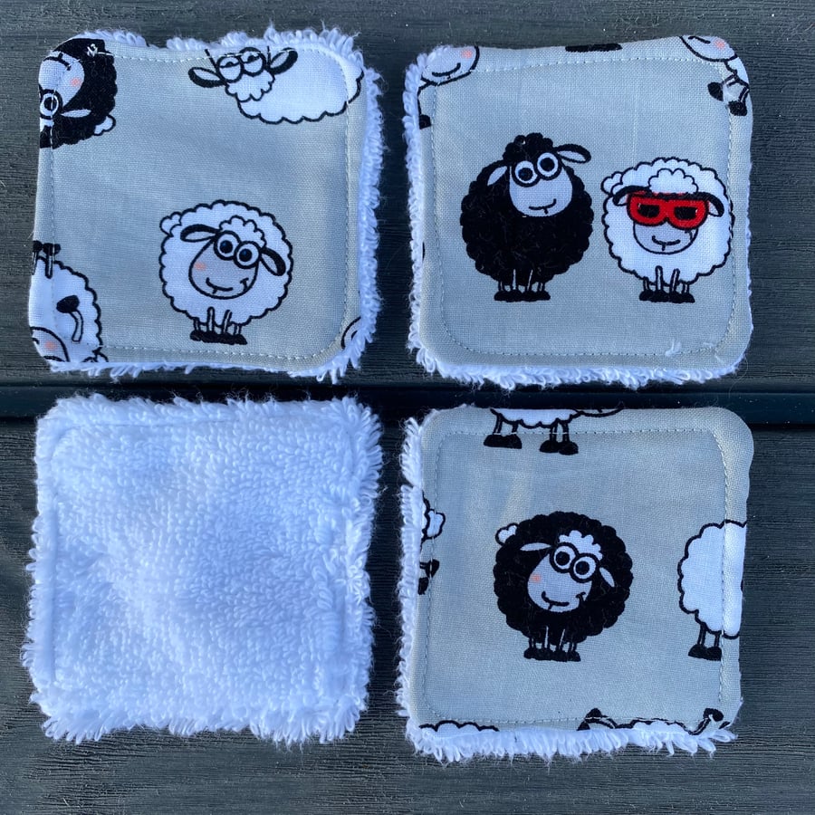 Sheep Design reusable Face wipes